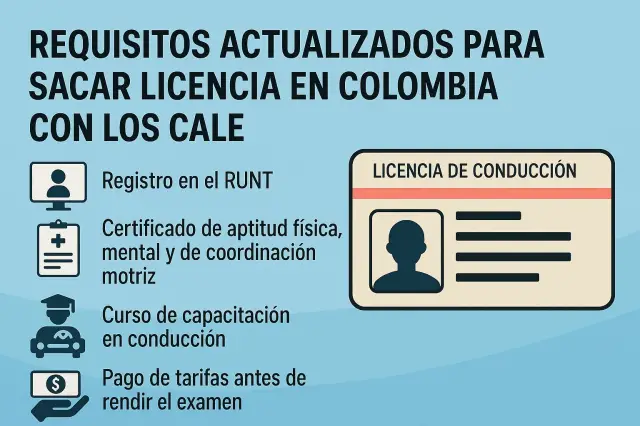 Licencia de conducir en Colombia con CALE