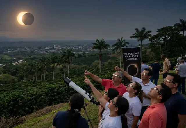 Eclipses en el calendario lunar de Colombia 2026