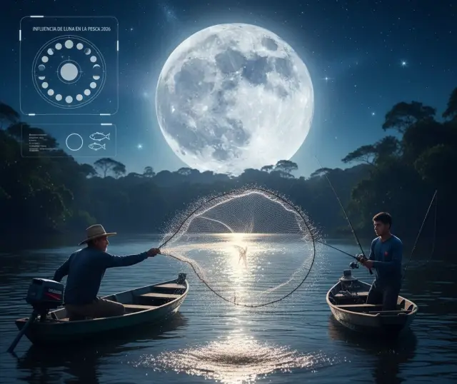 Pesca en el calendario lunar 2026