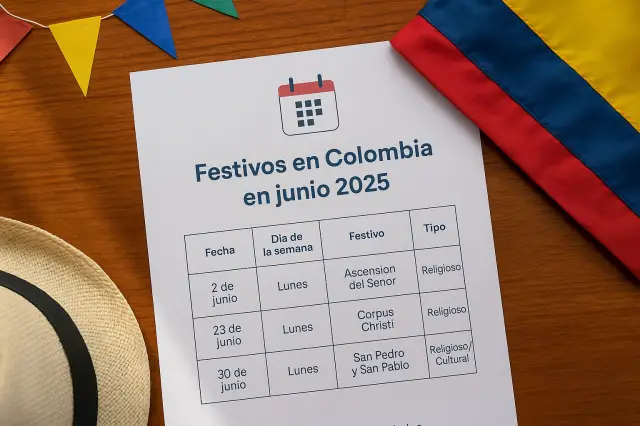 Festivos en Colombia en junio 2025: calendario completo, puentes y celebraciones