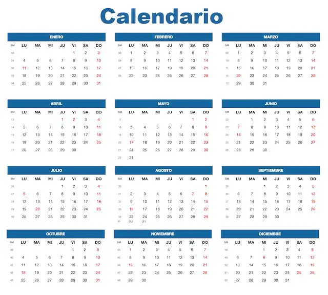 Calendario 2026