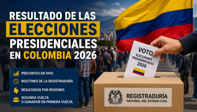 Resultado elecciones presidenciales en Colombia 2026